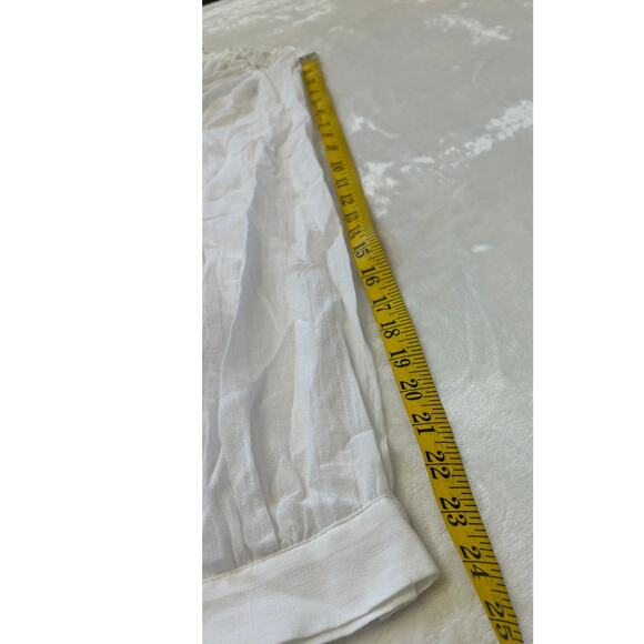 Anthropologie See U Soon Top Women's Off White Button Up L/S Crochet Size S NWT - Picture 4 of 9